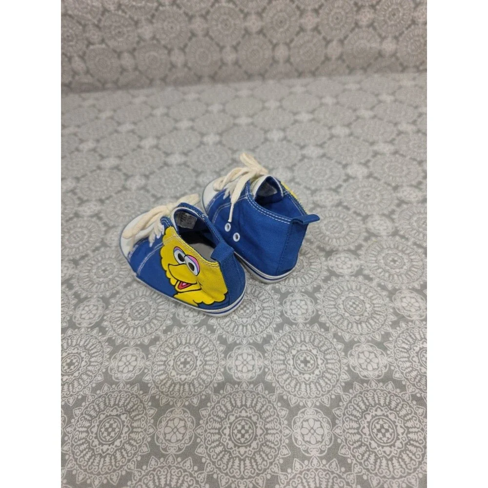 Sesame Street Baby Shoes Big Bird Blue‎ Sneakers Crib Shoes Infant size 4